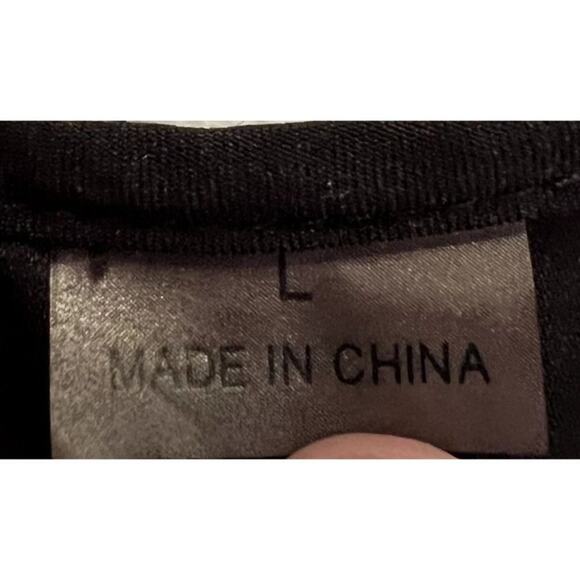 Ezra Black Surplice Mini Dress Large Sleeveless V-Neck Elastic Waist Stretch - Picture 4 of 8